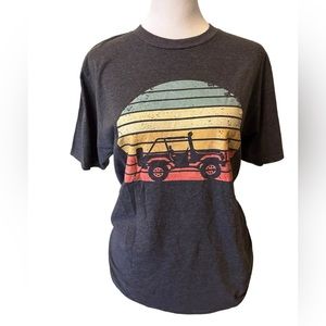 Jeep women’s T-shirt retro style navy blue short sleeved summer small